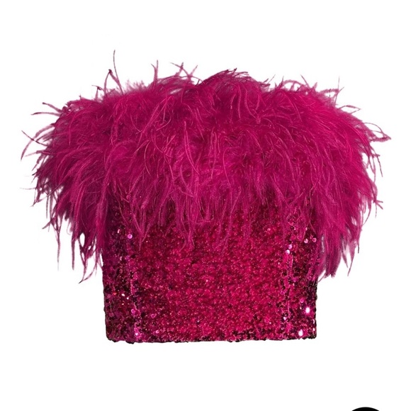 Line and Dot Valeria Feather Top - Picture 3 of 10